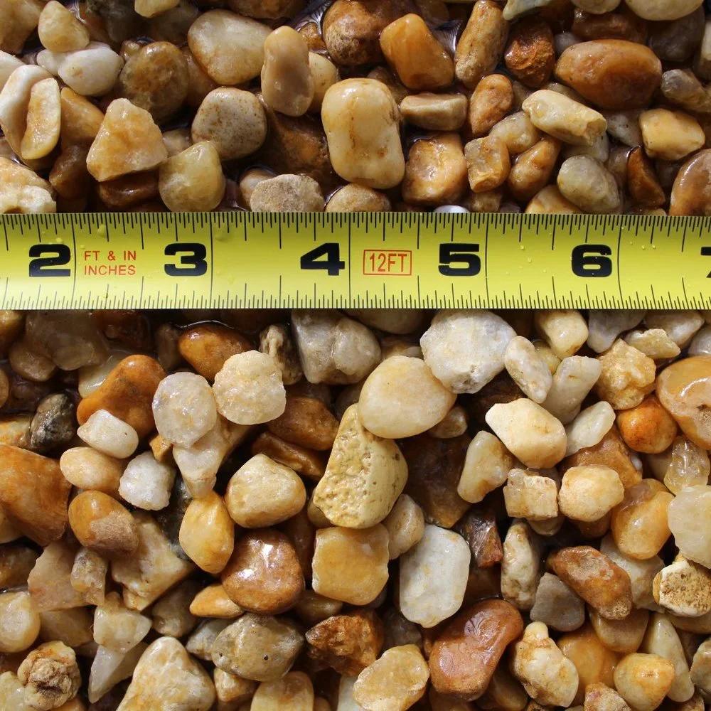 20 lbs, Pea Gravel - NC River Rock, Natural Decorative Mixed Pebbles